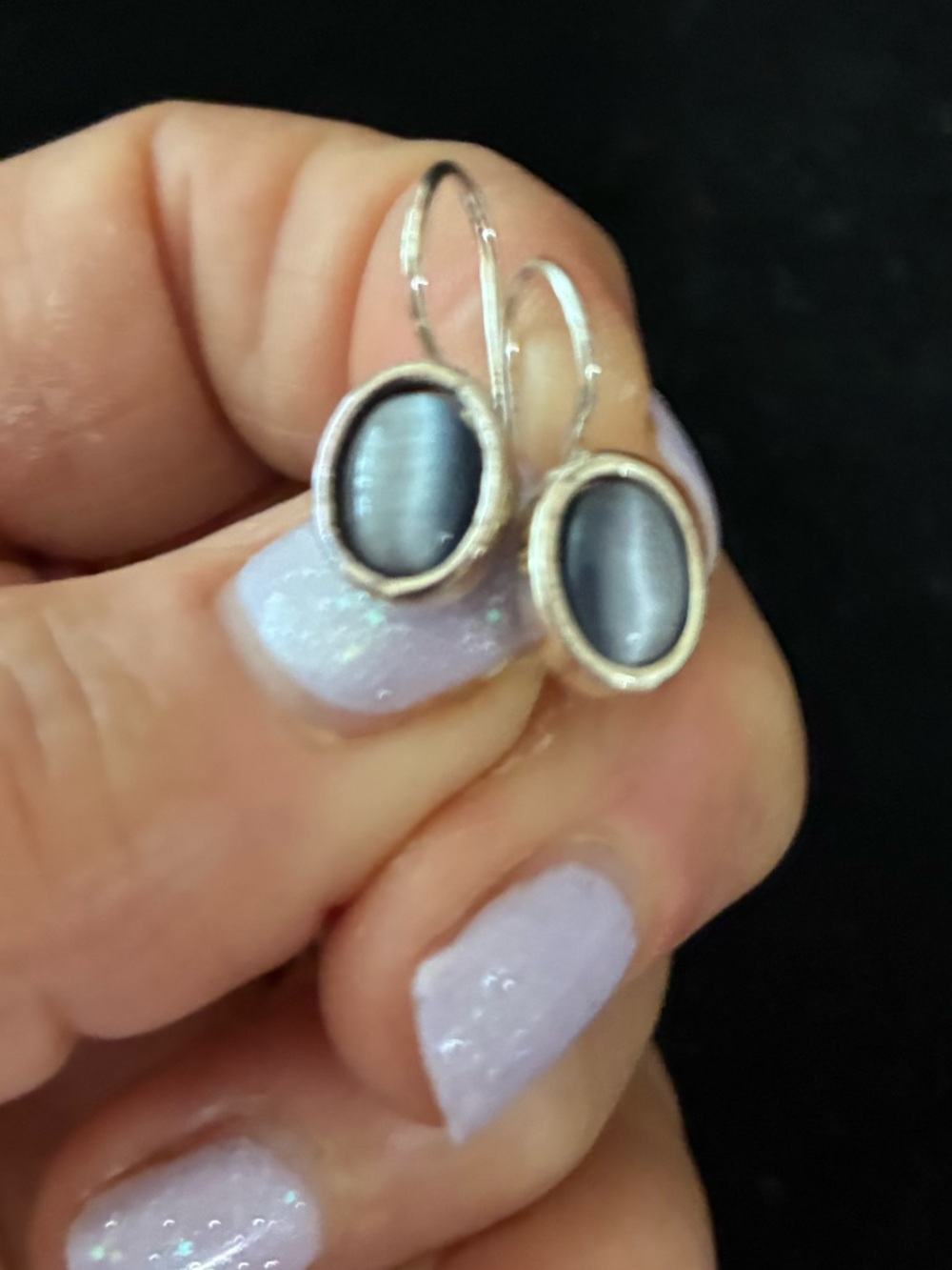 Vintage Ann Klein EUC Multi-Strand Black/ Silver tone earrings & unbra. Earrings - Picture 3 of 15